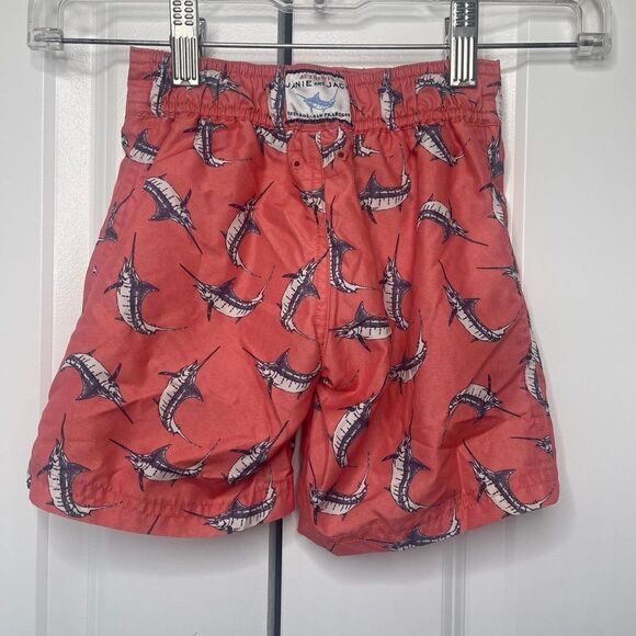 Janie & Jack Boys 2T Swim Shorts Marlin Swordfish Print Beach Bungalow Nautical - Picture 3 of 7